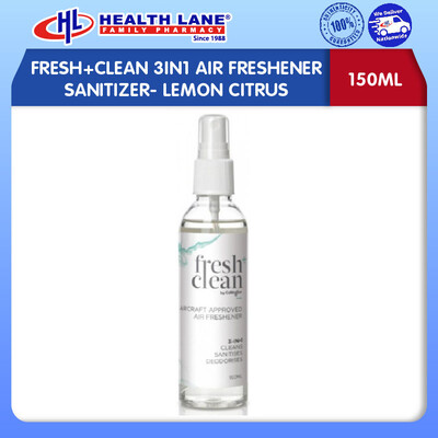 FRESH+CLEAN 3IN1 AIR FRESHENER SANITIZER- LEMON CITRUS (150ML)